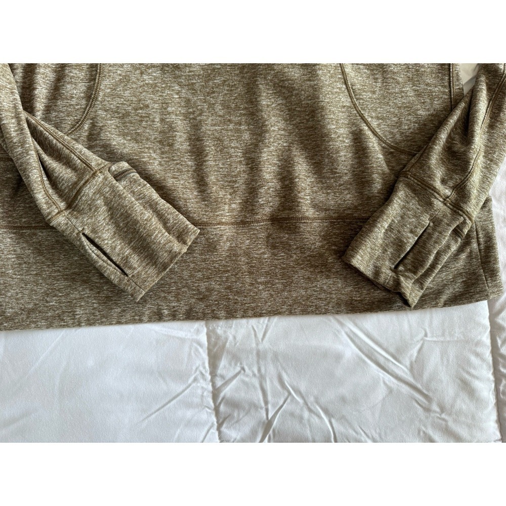 Lululemon Rush Hour Womens 8 Half Zip Pullover Heathered Military Green EUC - Picture 3 of 15